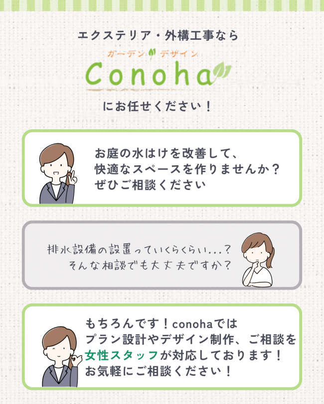 もう悩まない!!!庭の水はけ問題コレで解決