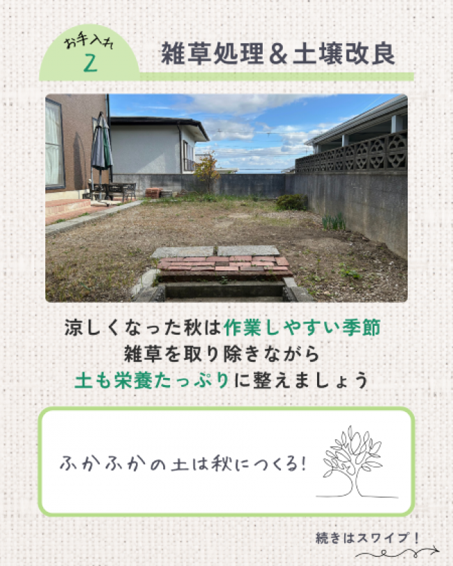 秋のお庭お手入れ